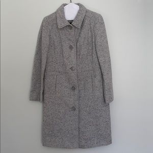 Ladies long partial wool coat.